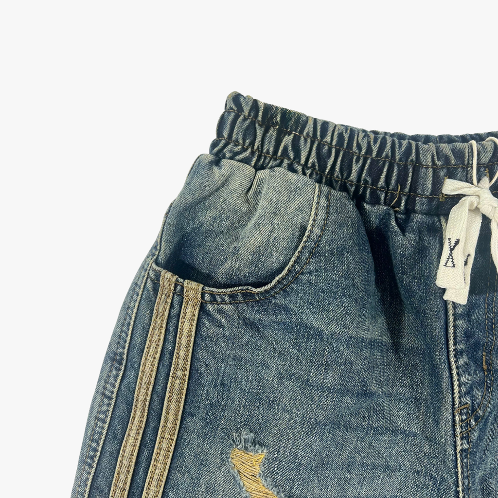 Quần Short Jean Nam Form Đứng Trẻ Trung, Cá Tính - F403