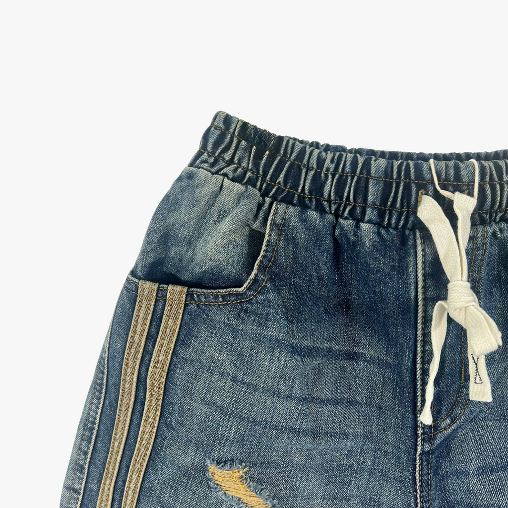 Quần Short Jean Nam Form Đứng Trẻ Trung, Cá Tính - F408