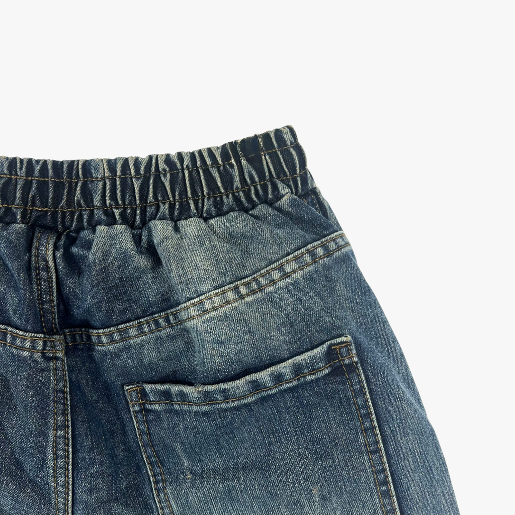 Quần Short Jean Nam Form Đứng Trẻ Trung, Cá Tính - F408
