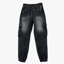 Quần Jeans Dài Nam Túi In Logo – Xanh Wash Cổ Điển, Dáng Suông - 2596