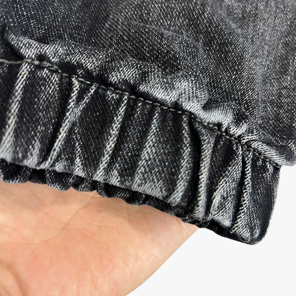 Quần Jeans Dài Nam Túi In Logo – Xanh Wash Cổ Điển, Dáng Suông - 2596