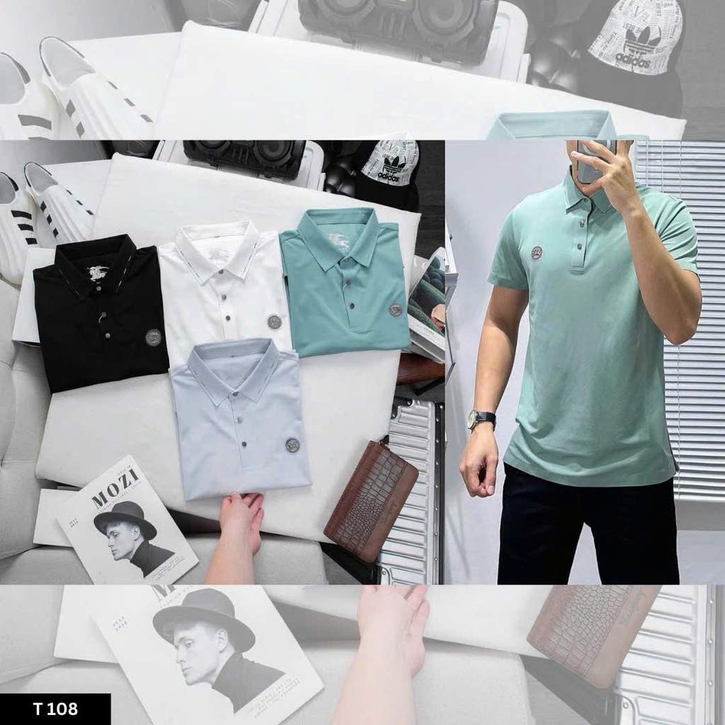 Áo Polo Nam Cao Cấp Slim Fit Cotton Co Giãn – Tối Giản, Lịch Lãm - T108