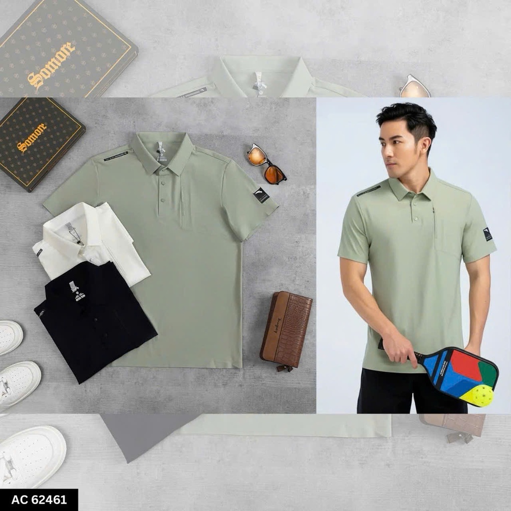 Áo Polo Nam Cao Cấp Slim Fit Cotton Co Giãn – Tối Giản, Lịch Lãm - 62461