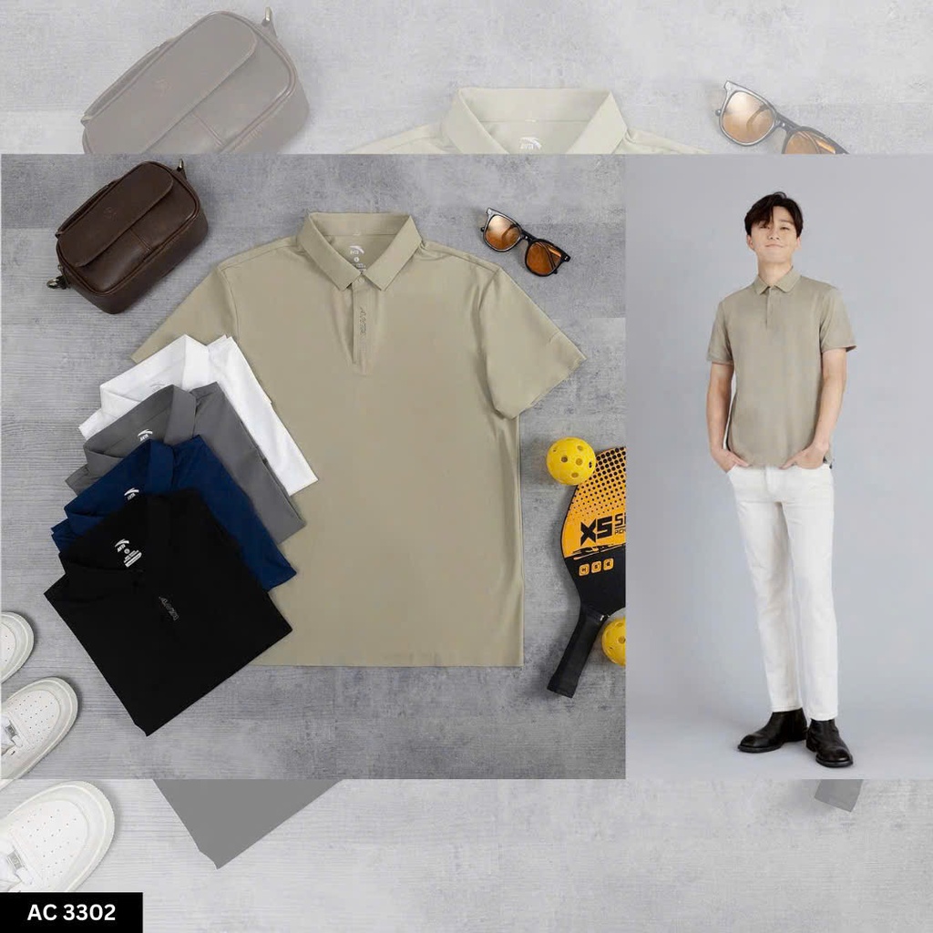 Áo Polo Nam Cao Cấp Slim Fit Cotton Co Giãn – Tối Giản, Lịch Lãm - AC3302