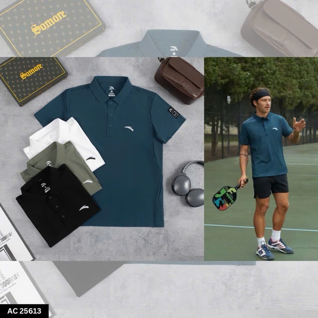 Áo Polo Nam Cao Cấp Slim Fit Cotton Co Giãn – Tối Giản, Lịch Lãm - AC25613