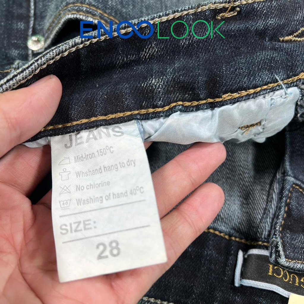 Quần Short Jeans Nam Xanh Đậm Gấu Xắn Thời Trang 
