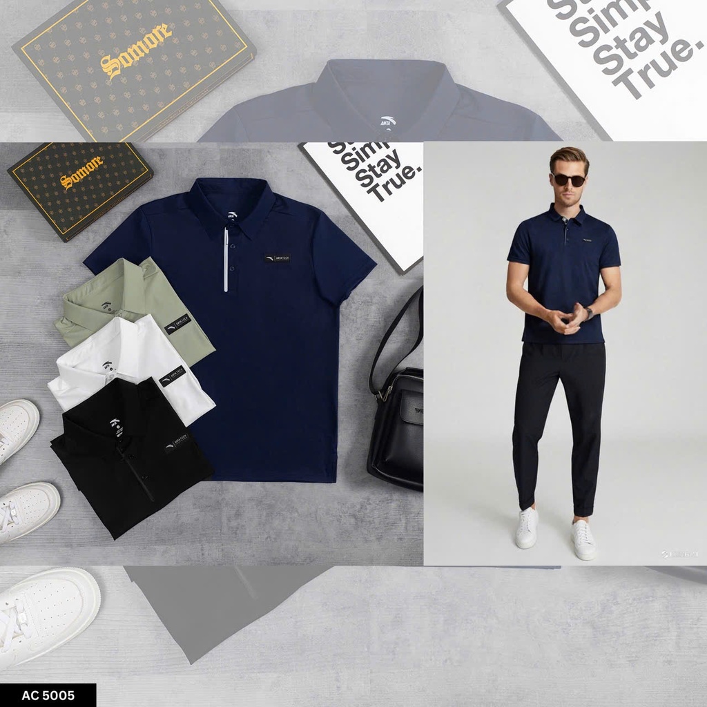 Áo Polo Nam Cao Cấp Slim Fit Cotton Co Giãn – Tối Giản, Lịch Lãm - AC5005