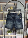 Quần short jeans nam xanh đậm slimfit cá tính-F248-288-283