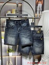 Quần short jeans nam xanh đậm slimfit cá tính-F248-288-283