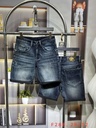 Quần short jeans nam xanh đậm slimfit cá tính-F248-288-283