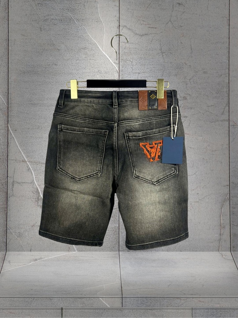 Quần Short Jean Nam lờ vê Wash Nhẹ – Form Regular Fit Cá Tính-HU2115