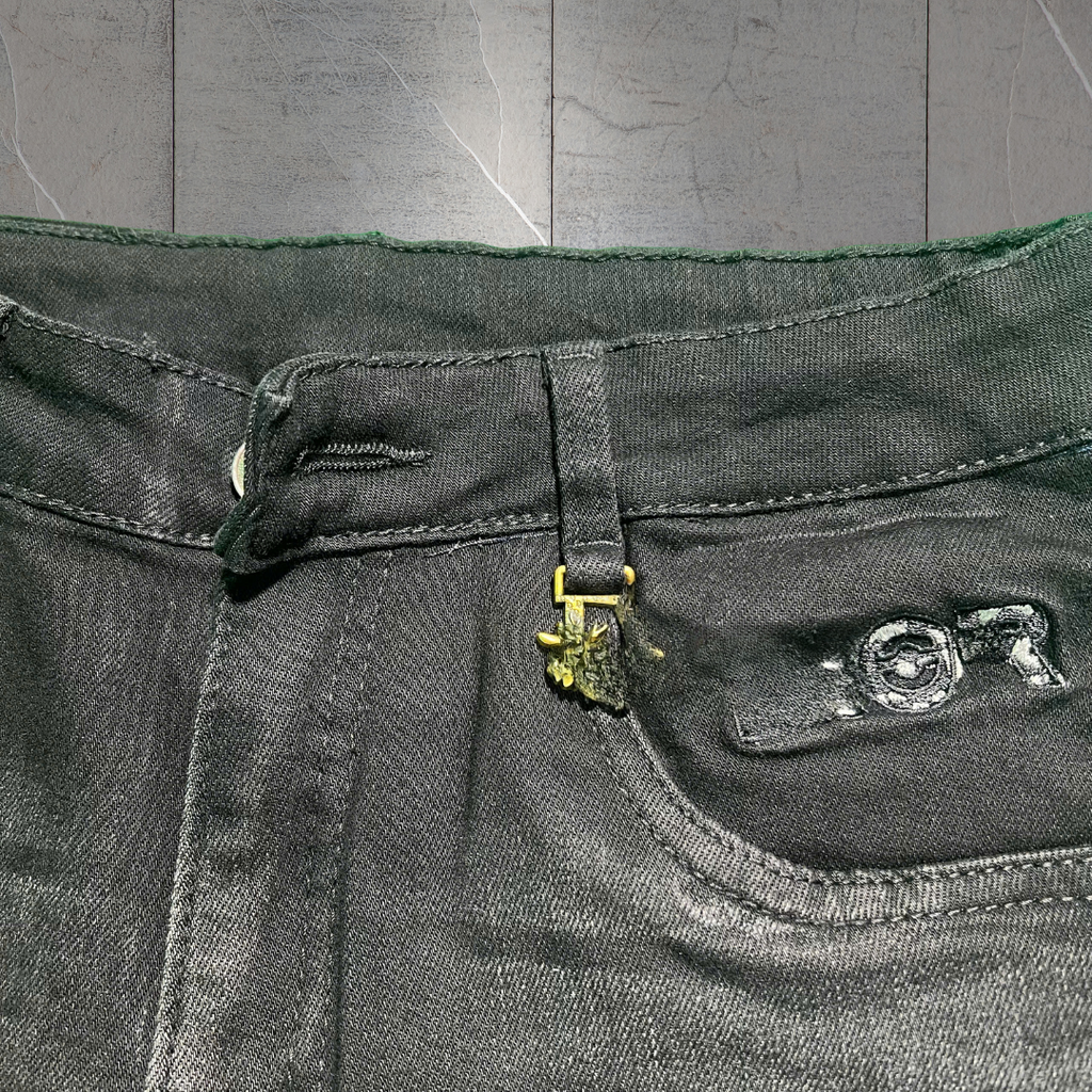 Quần Jean Short Nam Logo Nổi Phong Cách Dạo Phố - HU2161