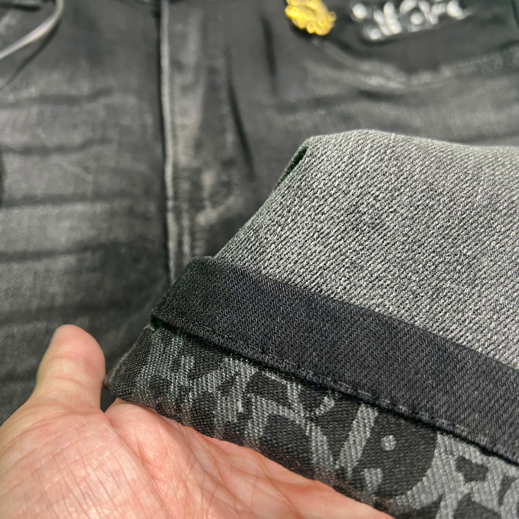 Quần Jean Short Nam Logo Nổi Phong Cách Dạo Phố - HU2161