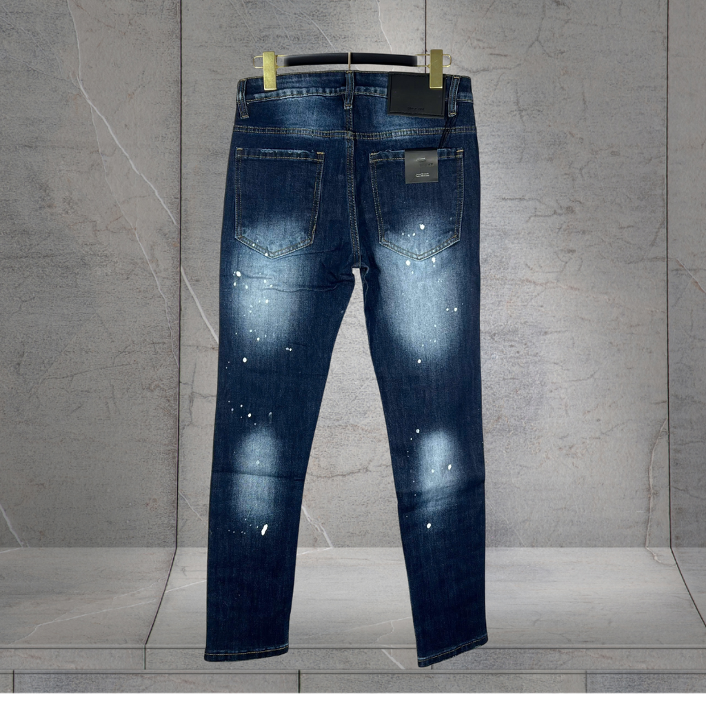 Quần Jean Nam Rách Cá Tính Phối Sơn Streetwear - DQ629 
