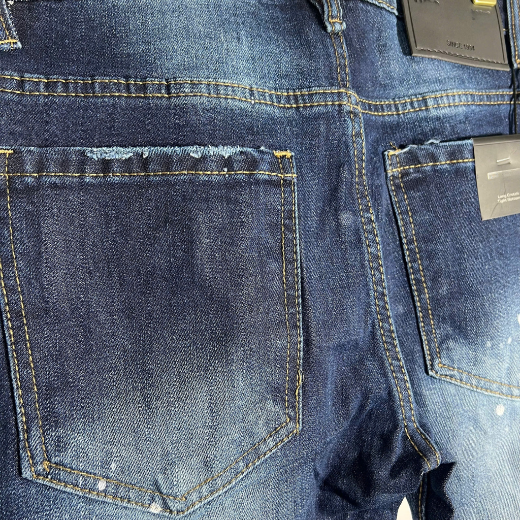 Quần Jean Nam Rách Cá Tính Phối Sơn Streetwear - DQ629 