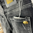 Quần Short Jean Nam F357 - Rách Nhẹ, Wash Xám Cá Tính 