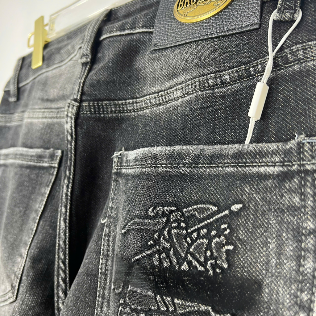 Quần Jeans Nam Skinny Co Giãn Wash Đen - 2228 