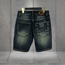 Quần short jean nam đen rách phong cách- r235 