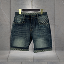 Quần short jean nam đen rách phong cách - hu2206