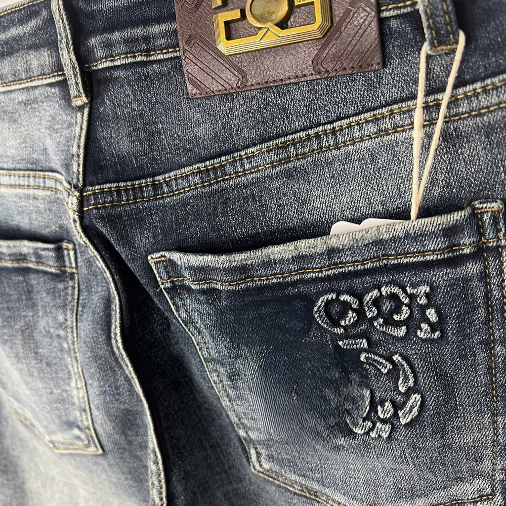 Quần Jean Short Nam Wash Bụi Dáng Slim - D345 