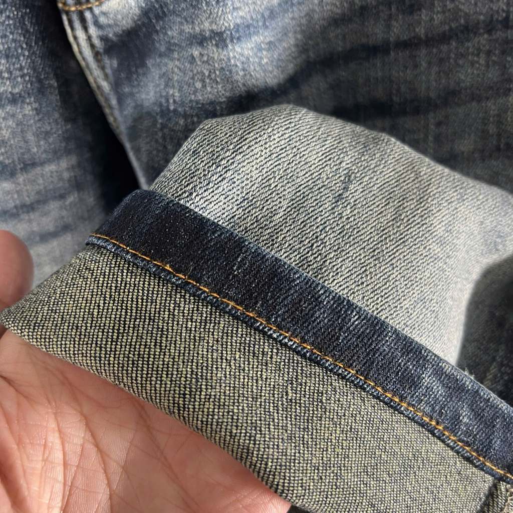Quần Jean Short Nam Wash Bụi Dáng Slim - D345 
