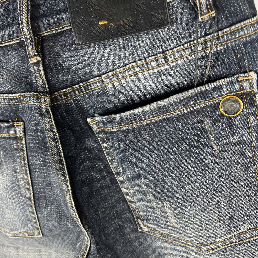 Quần Short Jean Nam Wash Xanh Nhạt Trẻ Trung - D408