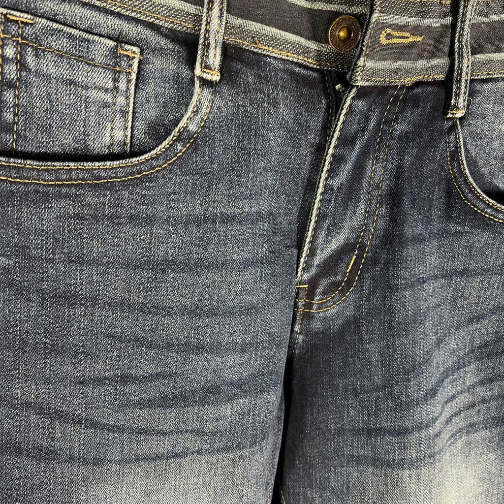Quần Short Jean Nam Xanh Đậm Thiết Kế Đơn Giản - D335 