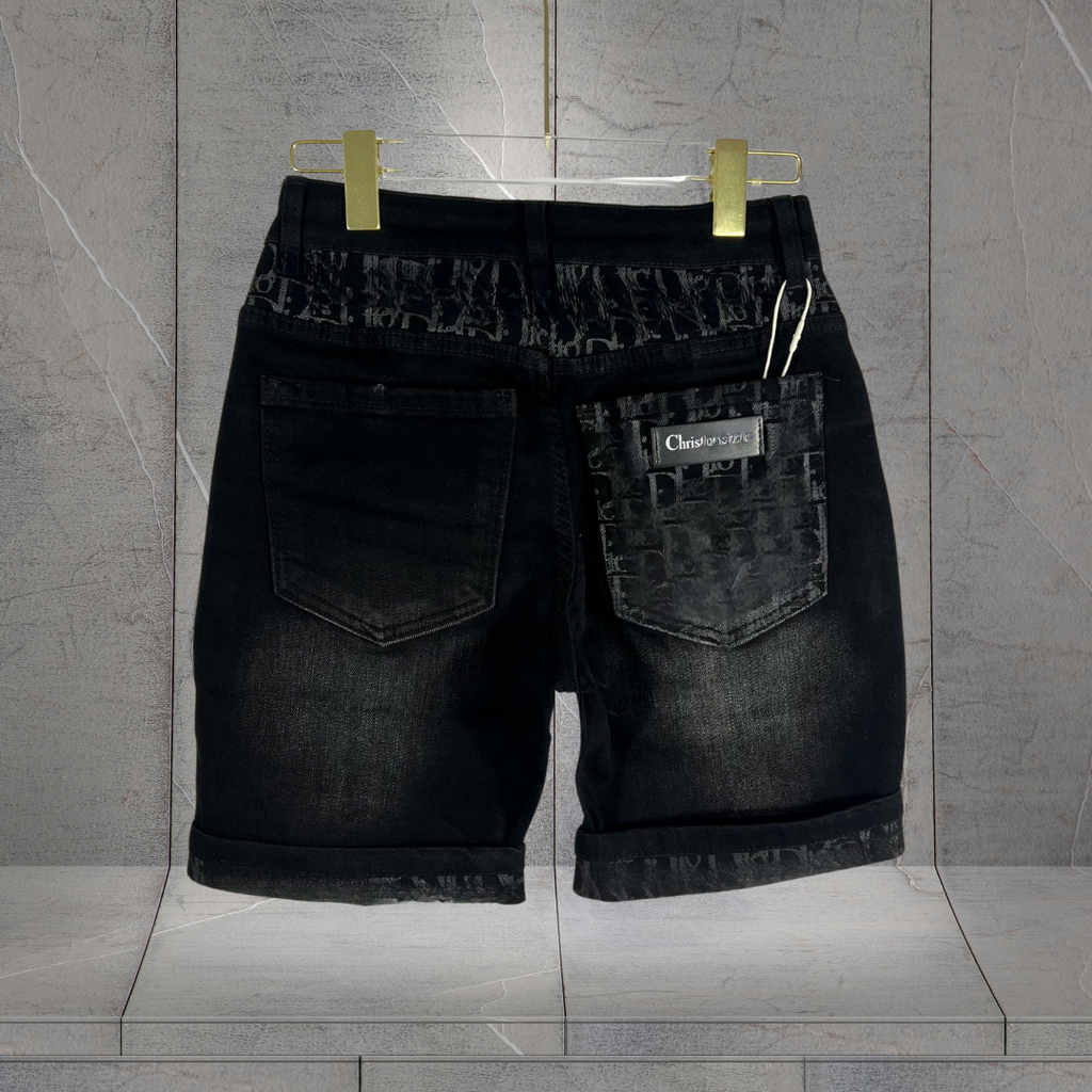 Quần Short Jean Nam Đen Chuẩn Cá Tính Form Slim - HU2183
