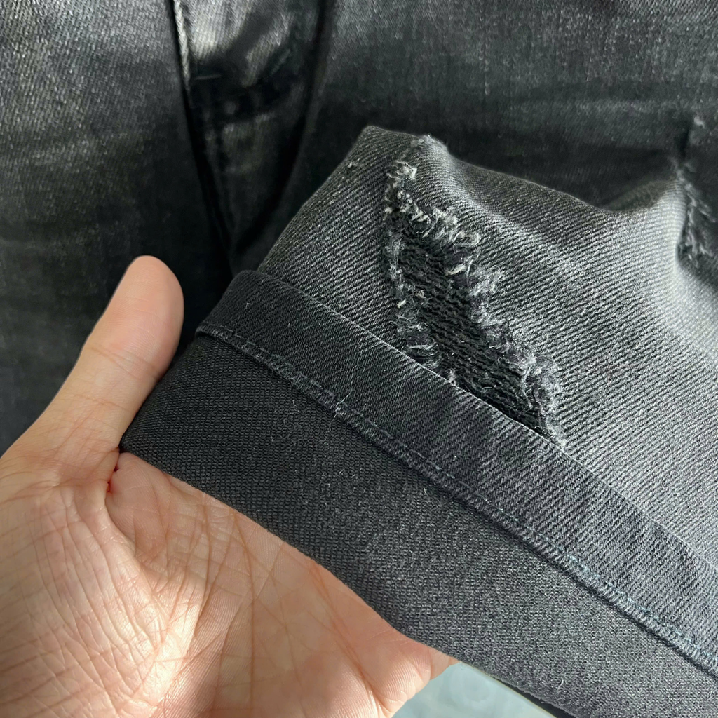 Quần Short Jean Nam Rách Gối Phong Cách Đường Phố - HU2140