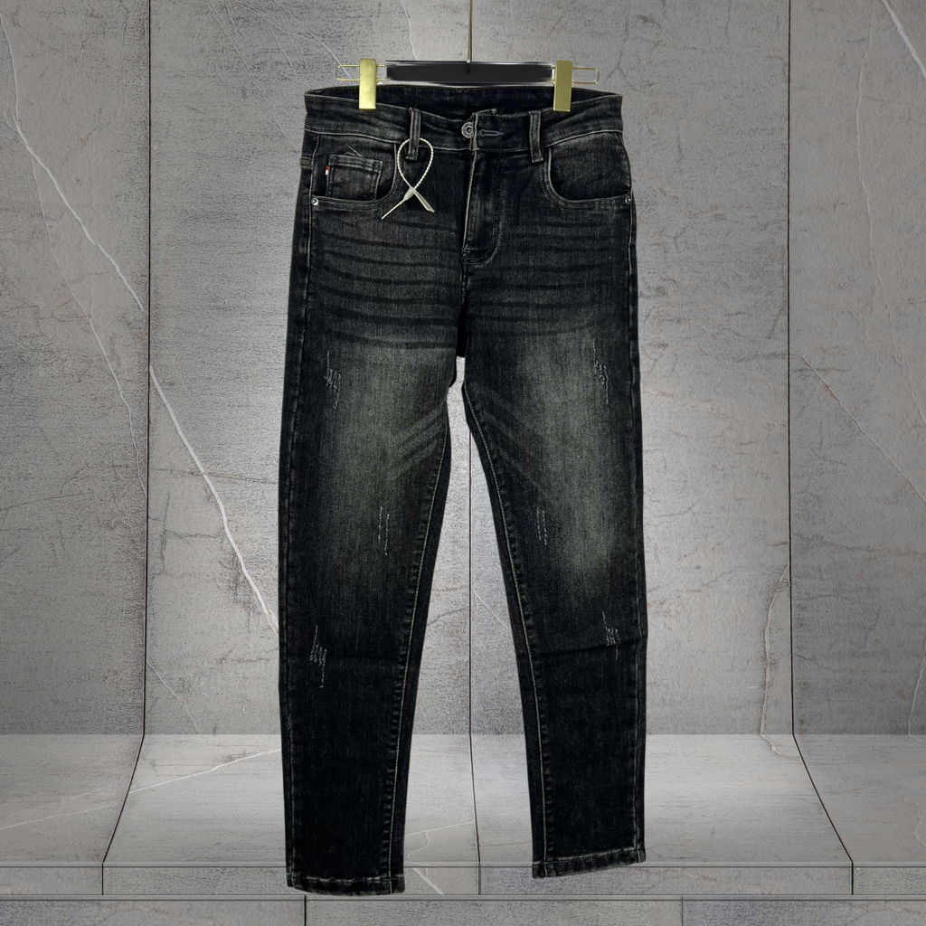 Quần Jeans Nam Skinny Co Giãn Wash Đen - 2228 