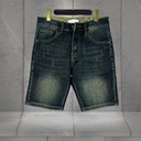 Quần short jean nam đen rách phong cách- r235