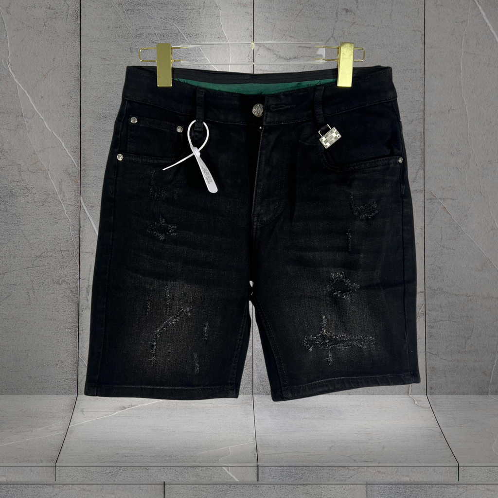Quần Short Jean Nam Phối Charm Cá Tính - HU2144