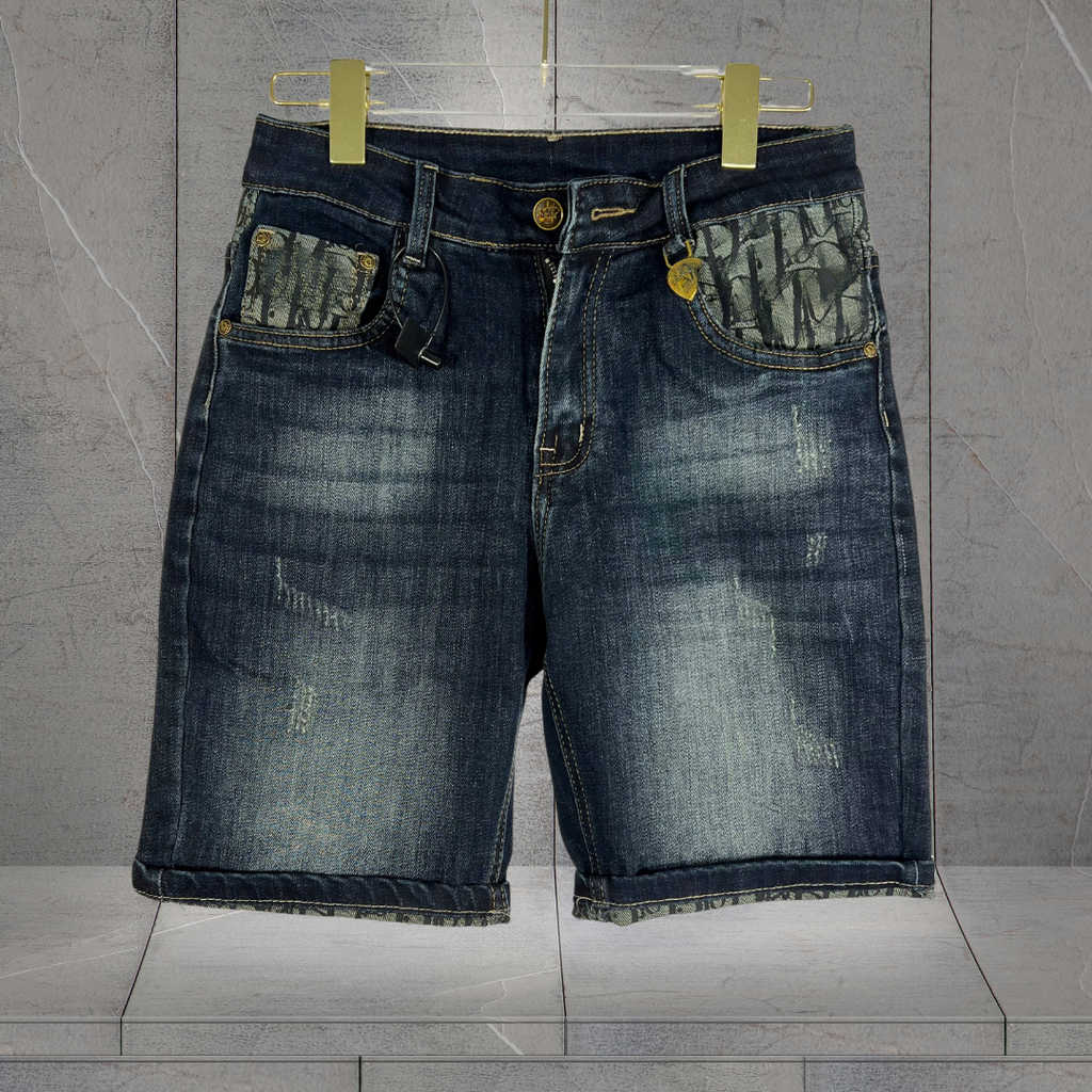 Quần Short Jean Nam Phong Cách Streetwear Cá Tính - HU2087 