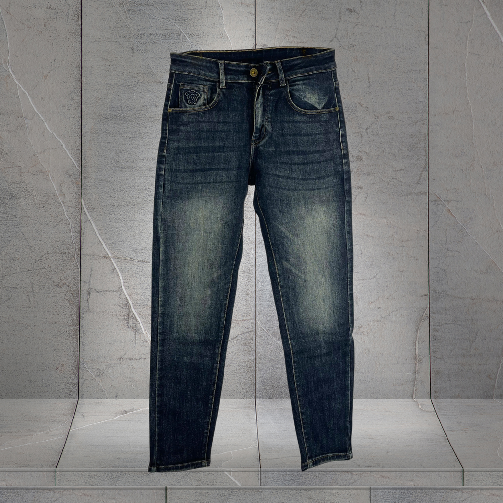 Quần Jean Nam Versace Dáng Slim Túi Thêu Medusa -H161