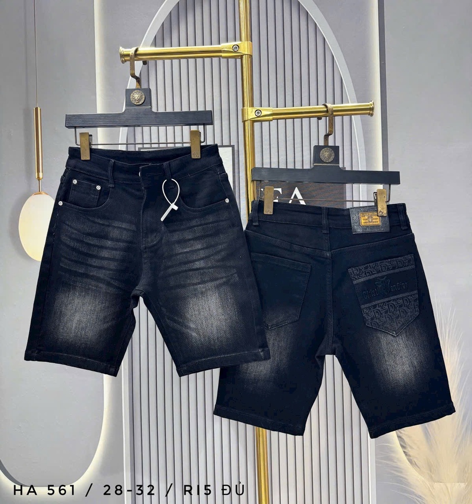 Quần jeans đen short -HA561