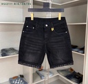 Quần jeans short DIO đen túi in -HU2111