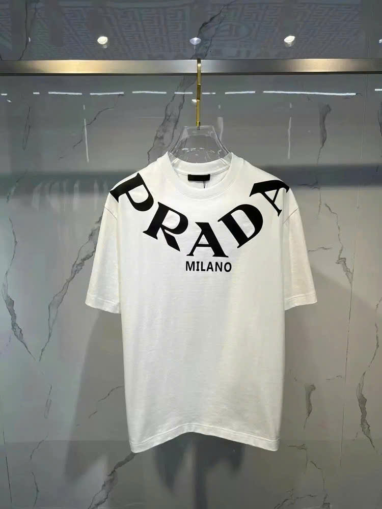 Áo T Shirt phối họa tiết in Prada -ZB20