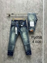 Quần jeans Purple xanh mài bạc vảy sơn