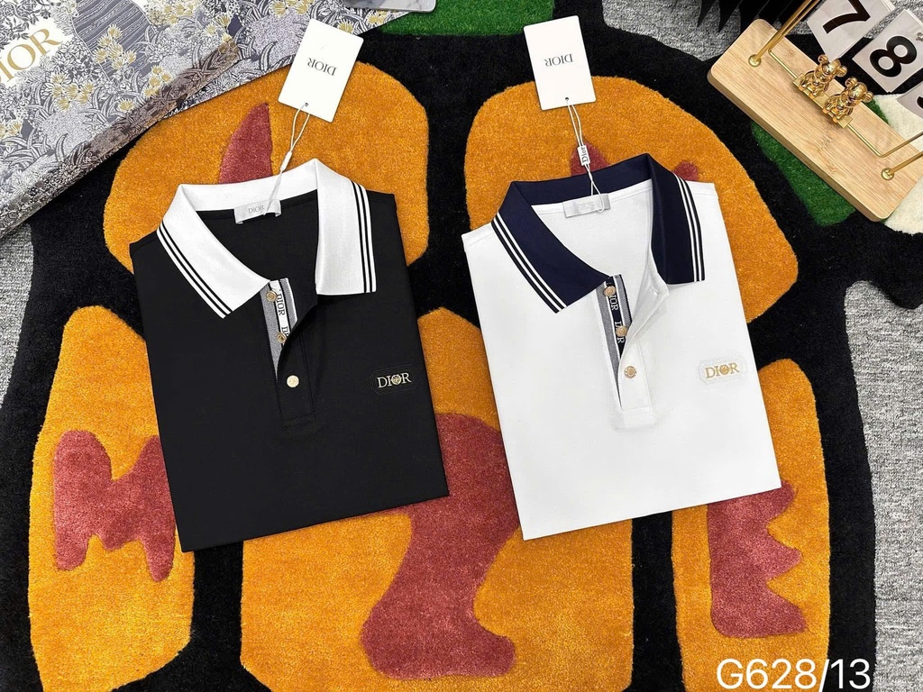 Áo Polo họa tiết gắn ngực 628