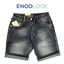 Quần Short Jeans Nam Xanh Đậm Gấu Xắn Thời Trang-JD135