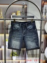 Quần short jeans nam xanh đậm slimfit cá tính-F248-288-283